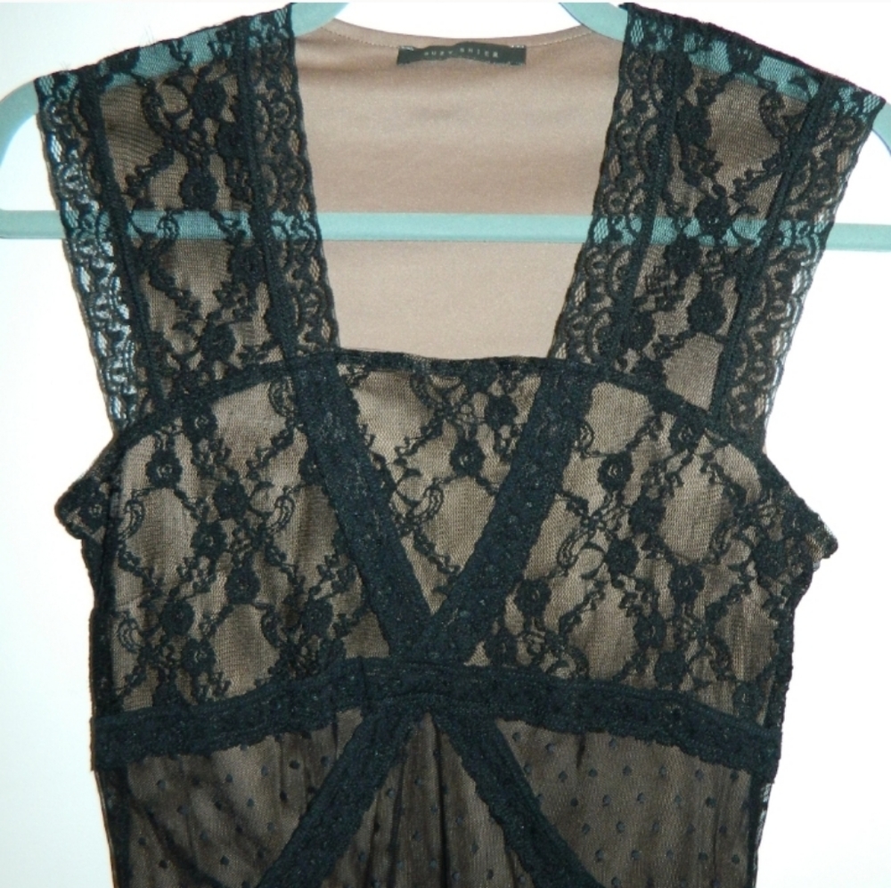 Vintage Black Lace Sleeveless Mini Dress - BRAND THAT DARE NOT SPEAK ITS NAME...